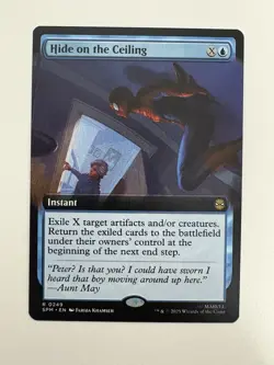 Hide on the Ceiling Borderless MTG Magic the Gathering Card NM Near Mint SPM - Image 1
