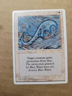 Blue Ward - Alternate Fourth 4th Edition MTG Magic the Gathering Card LP English - Image 1