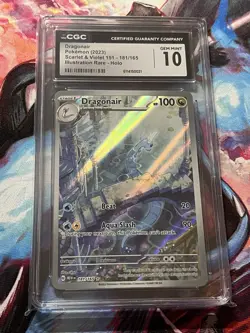CGC 10 GEM MINT Pokemon Dragonair 181/165 Scarlet & Violet 151 Illustration Rare - Image 1