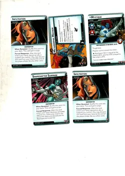 Fantasy Flight Marvel Champions Card Game 5 Card Set LCG Mystique Minion Side - Image 1