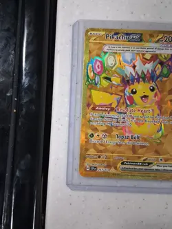 Pokemon TCG SV08 Surging Sparks Pikachu EX Hyper Rare Gold Holo Card 247/191 - Image 4