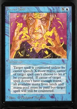 MTG Power Sink Alpha 1993 Magic Card - Image 1