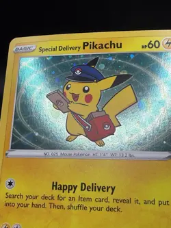 Special Delivery Pikachu SWSH074 SWSH: Sword & Shield Promo Cards Holo NM EC3 - Image 3