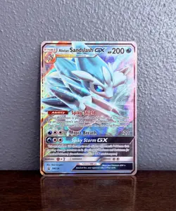 Pokemon TCG Alolan Sandslash GX SM236 Full Art Black Star Promo Sun & Moon - Image 1