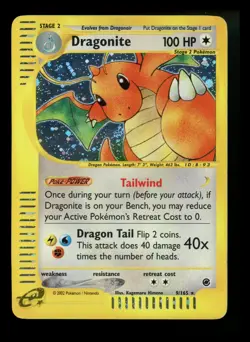 Dragonite 9/165 Expedition 2002 Rare Holo e-Series Pokemon Card TCG - Image 1