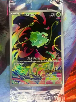Pokemon TCG Bulbasaur (Mega Evolution Stamped) 133/132 (STILL IN WRAPPER) - Image 1