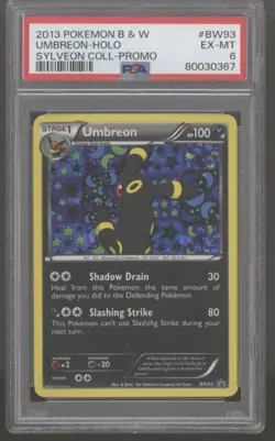Pokemon Sylveon Collection Promo Umbreon BW93 PSA 6 - Image 1