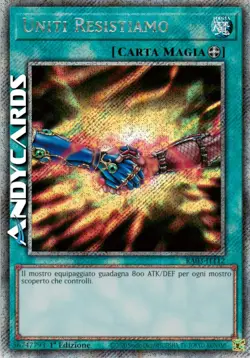 UNITI RESISTIAMO (United We Stand) • Segreta Platino • RA03 IT112 • 1Ed • Yugioh - Image 1