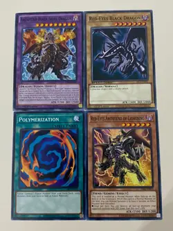 Yugioh - Archfiend Black Skull Dragon Red-Eyes B. Fusion Set NM - Free Holo - Image 1