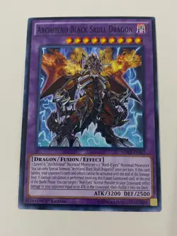 Yugioh - Archfiend Black Skull Dragon Red-Eyes B. Fusion Set NM - Free Holo - Image 2