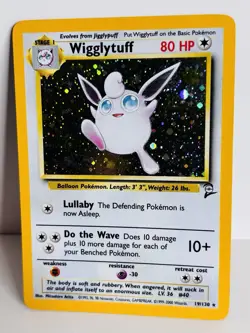 Pokemon TCG Cards Wigglytuff 19/130 Base Set 2 Holo Rare - Image 2