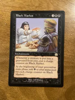 MTG magic cards 1x Black Market Mercadian Masques LP - Image 1