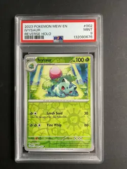 Ivysaur 002 PSA 9 2023 Pokemon MEW EN Reverse Holo - Image 1