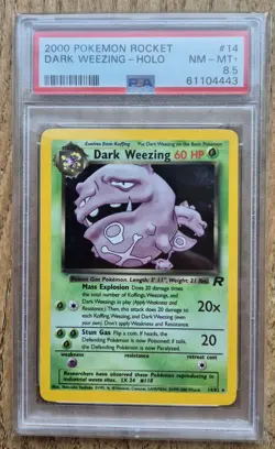 Team Rocket Dark Weezing (PSA 8.5) 14/82 Pokemon Card WOTC 2000 - Image 1