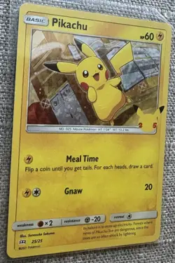 Pikachu - 25/25 - Confetti Holo - McDonald's Promos 2021 - Pokemon Card - NM - Image 3