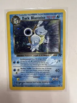 Pokemon TCG Dark Blastoise Holo Rare Card 3/82 LP Condition Swirl - Image 1