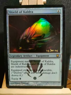 Shield of Kaldra FOIL Pre Release - Darksteel - Rare - NM (See pics) MTG - Image 1