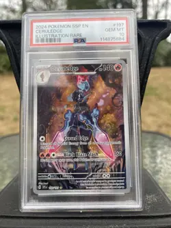2024 POKEMON SSP EN-SURGING SPARKS ILLUSTRATION RARE #197 CERULEDGE PSA 10 - Image 2