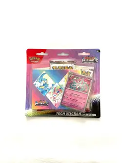 Prismatic Evolutions 3 Pack Blister Tech Sticker Collection Pokemon Tcg Sealed - Image 1