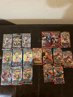 Lot of 18 Pokemon TCG Assorted Booster Packs. Brand New Sealed! - Image 1
