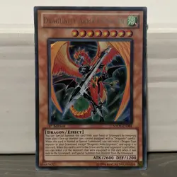 1ST EDITION DRAGUNITY ARMA LEYVATEN 1996 SDDL-EN001 YUGIOH CARD (LP/MP) - Image 1