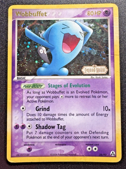 Wobbuffet 28/92 EX Legend Maker Pokemon Card Reverse Holo Foil Rare Swirl HP - Image 1