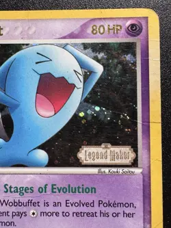 Wobbuffet 28/92 EX Legend Maker Pokemon Card Reverse Holo Foil Rare Swirl HP - Image 4