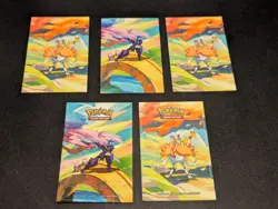 Pokemon Mini Tin Art Cards Stickers Lot of 5 - Espathra Goomy Ceruledge Ampharos - Image 1