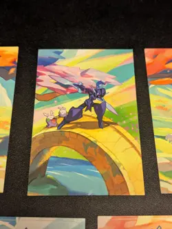 Pokemon Mini Tin Art Cards Stickers Lot of 5 - Espathra Goomy Ceruledge Ampharos - Image 3