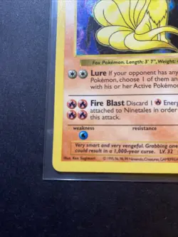 Ninetales 012/102 Base Set (Shadowless) Holo Unlimited Pokemon WOTC LP- - Image 5