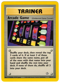 Arcade Game 83/111 Neo Genesis Regular Rare Vintage Pokemon Card - Image 1