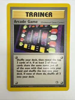 Arcade Game 83/111 Neo Genesis Regular Rare Vintage Pokemon Card - Image 3