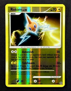 2008 Pokemon ROTOM Great Encounters REVERSE HOLO Rare Diamond & Pearl Card 7/106 - Image 3