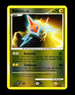 2008 Pokemon ROTOM Great Encounters REVERSE HOLO Rare Diamond & Pearl Card 7/106 - Image 4