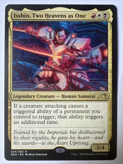 MTG - Kamigawa: Neon Dynasty - Isshin, Two Heavens as One - NM - Image 1