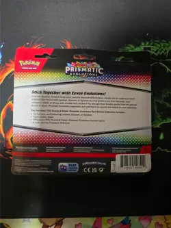 Pokemon Prismatic Evolutions Tech Sticker Collection & Leafeon Promo, New Sealed - Image 2