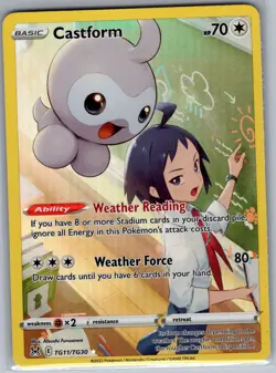 Castform TG11/TG30 SWSH11: Lost Origin Trainer Gallery - Pokemon Card - NM - Image 1