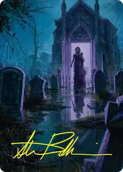 1x Art Series (23/54) Gold Signature - Swamp MTG Foundations NM Magic - Image 1