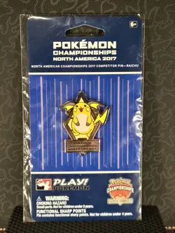 Pokemon Championships 2017 Competitor Pin - Raichu - Sealed - Image 1