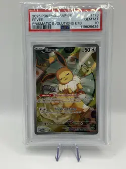 Pokemon TCG Eevee Prismatic Evolutions Promo SVP173 - PSA 10 GEM Mint - Image 1