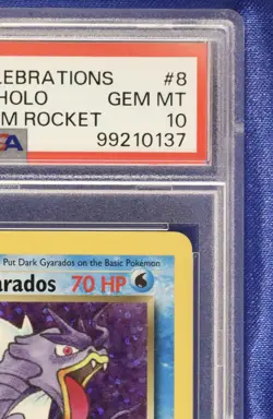 Dark Gyarados Holo 8 PSA 10 GEM MT Celebrations Classic Pokemon 2021 - Image 5