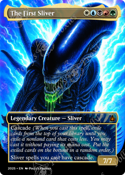 The First Sliver FOIL Proxy Playtest Card with Alien Metal Poster Art Design - Image 4