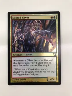 Spined Sliver Foil MTG Magic the Gathering Card NM Near Mint Premium Deck - Image 1