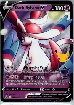 Dark Sylveon V SWSH134 SWSH: Sword & Shield Promo Cards - Pokemon Card - NM - Image 1