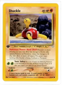 Shuckle 51/64 1st Edition Neo Revelation Pokemon Card - Image 1