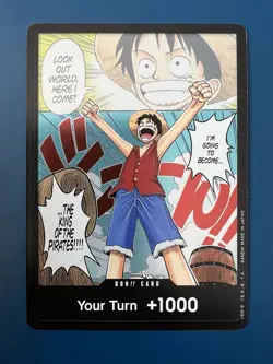 One Piece Romance Dawn Monkey D. Luffy DON!! Card OP-01 Magna Alternate Art - Image 1