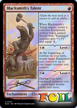 Blacksmith's Talent 0125 MTG Bloomburrow Uncommon NP Foil - Image 1
