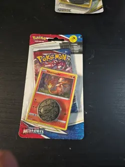 Pokemon Tcg Battle Styles Charmander Holo Promo Blister Booster Pack With Coin - Image 3