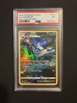 Vaporeon TG02/TG30 Pokemon Brilliant Stars - PSA 9 Mint - Image 1