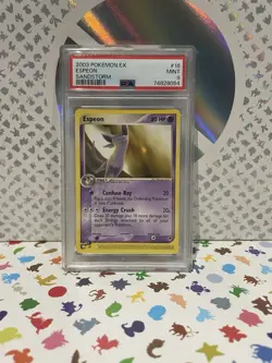 Pokemon TCG Espeon 16/100 EX Sandstorm 2004 PSA 9 - Image 1